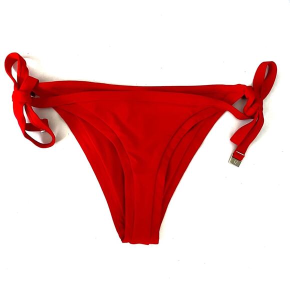 Seafolly Brazilian Tie Side Bikini Bottom in Chilli Size 6 NWOT - Picture 4 of 8